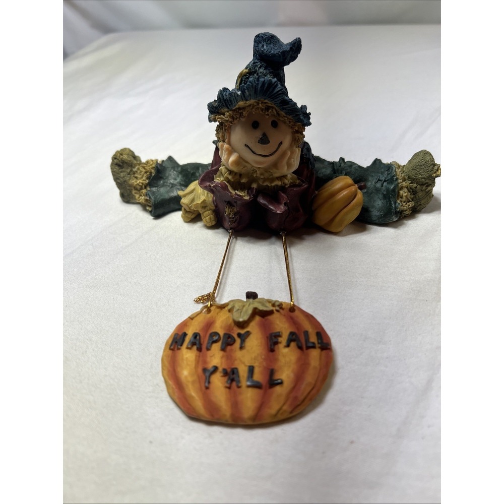 Jubilee Giftware Happy Fall Y'all Halloween Scarecrow Figurine Shelf Sitter